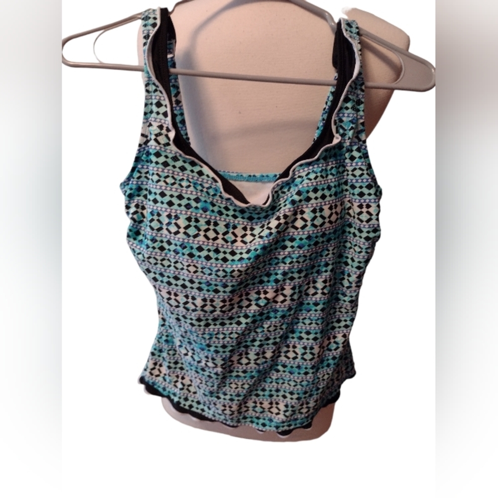 Bahia By Christina Size Medium Swim Tank Top Adjustable Straps